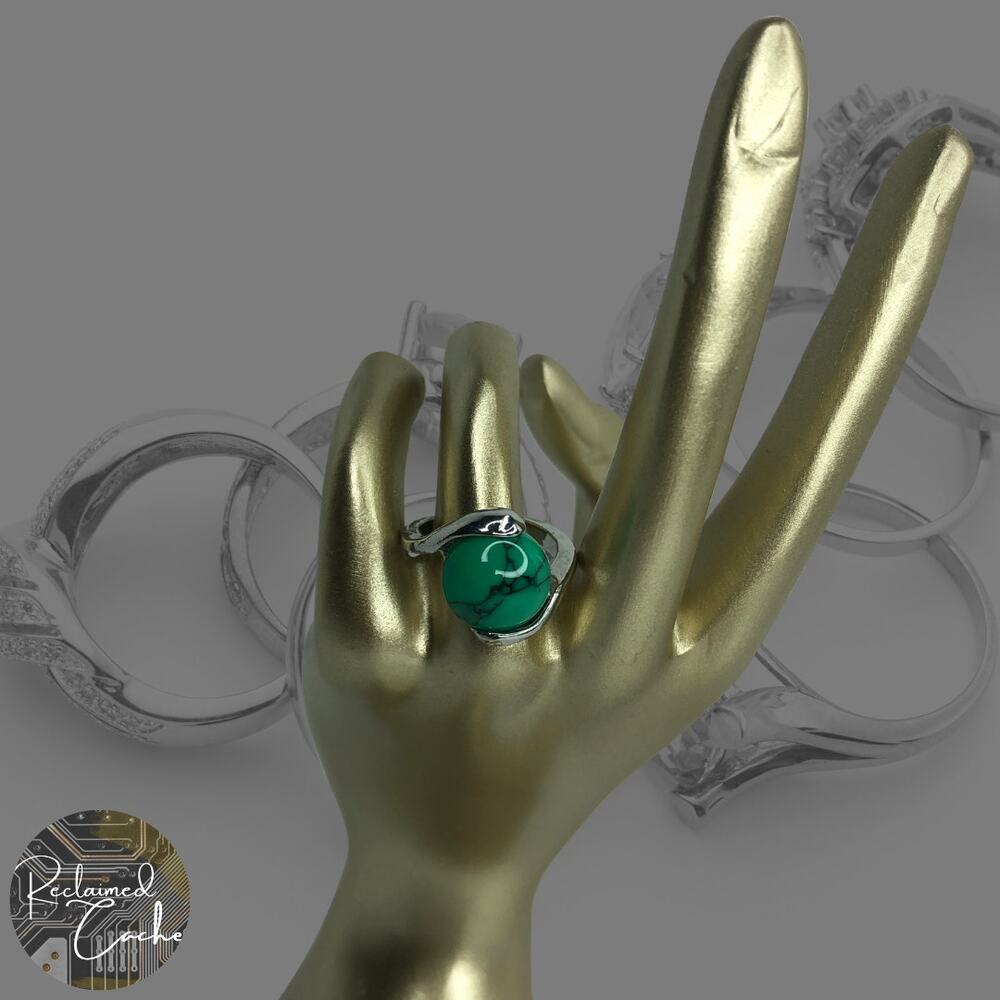 Turquoise Circle Ring - Size 5